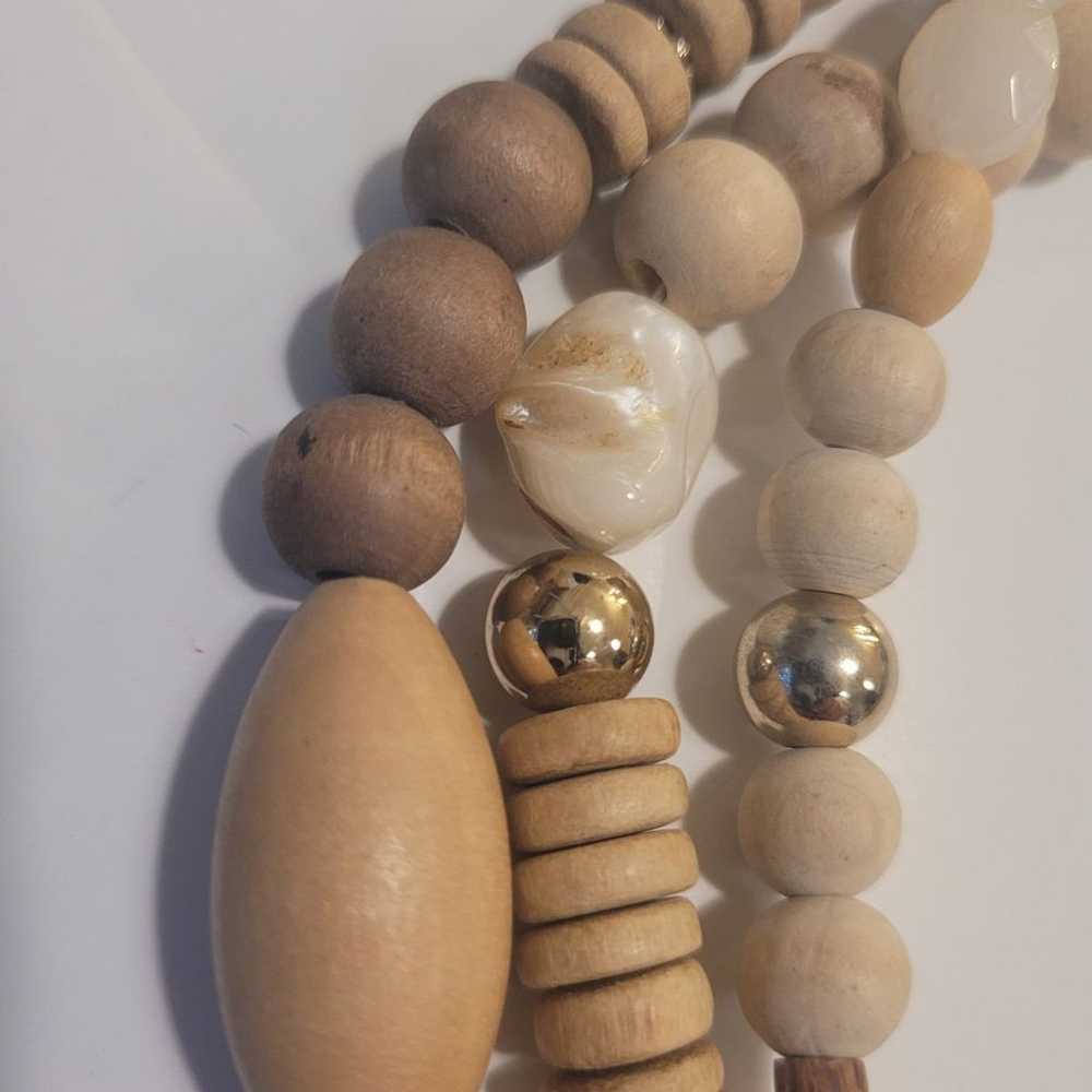 Lydell NY   multi strand wooden   necklace. Wood … - image 10