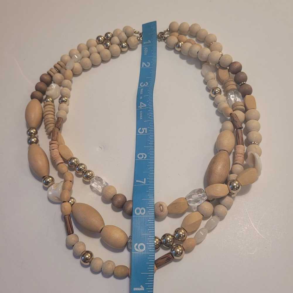 Lydell NY   multi strand wooden   necklace. Wood … - image 8