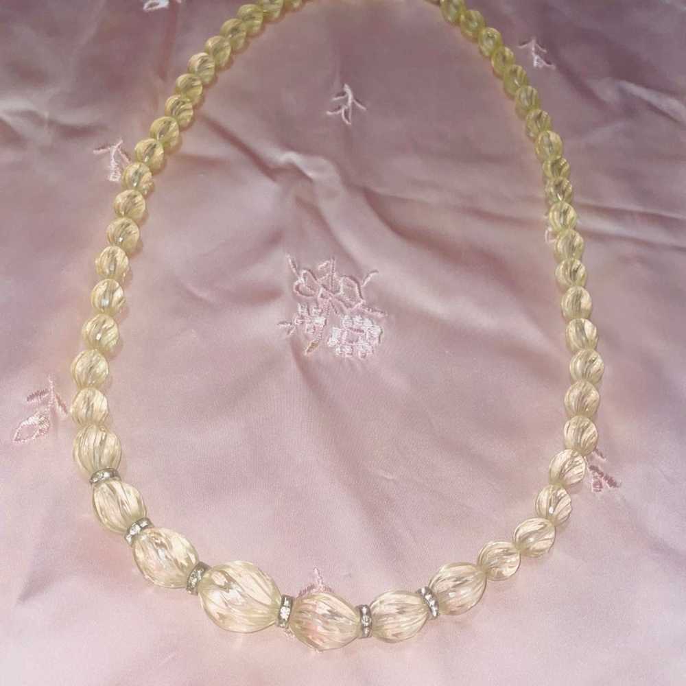 Avon Vintage 1985 Ice Facets 30” Necklace Clear B… - image 2