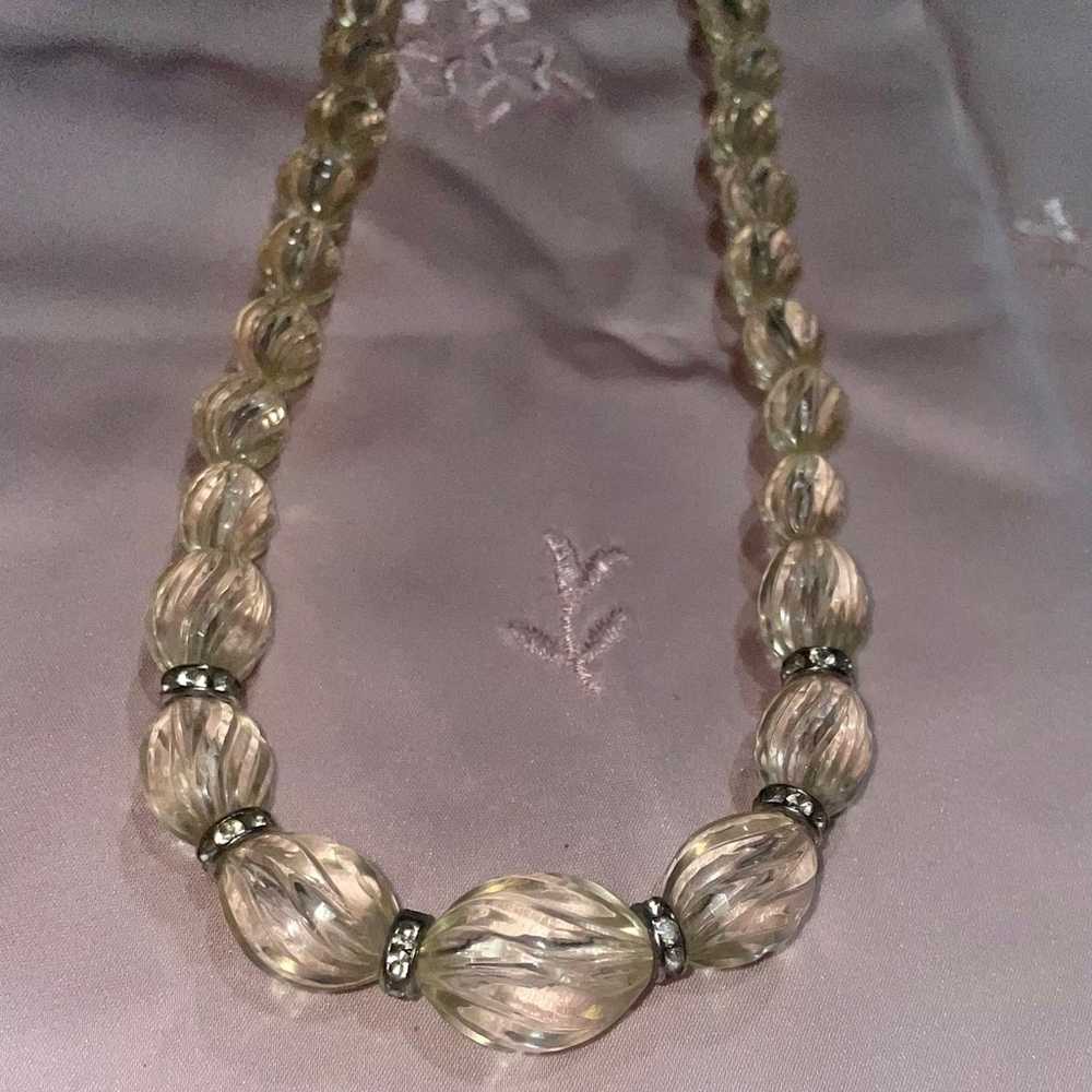 Avon Vintage 1985 Ice Facets 30” Necklace Clear B… - image 3