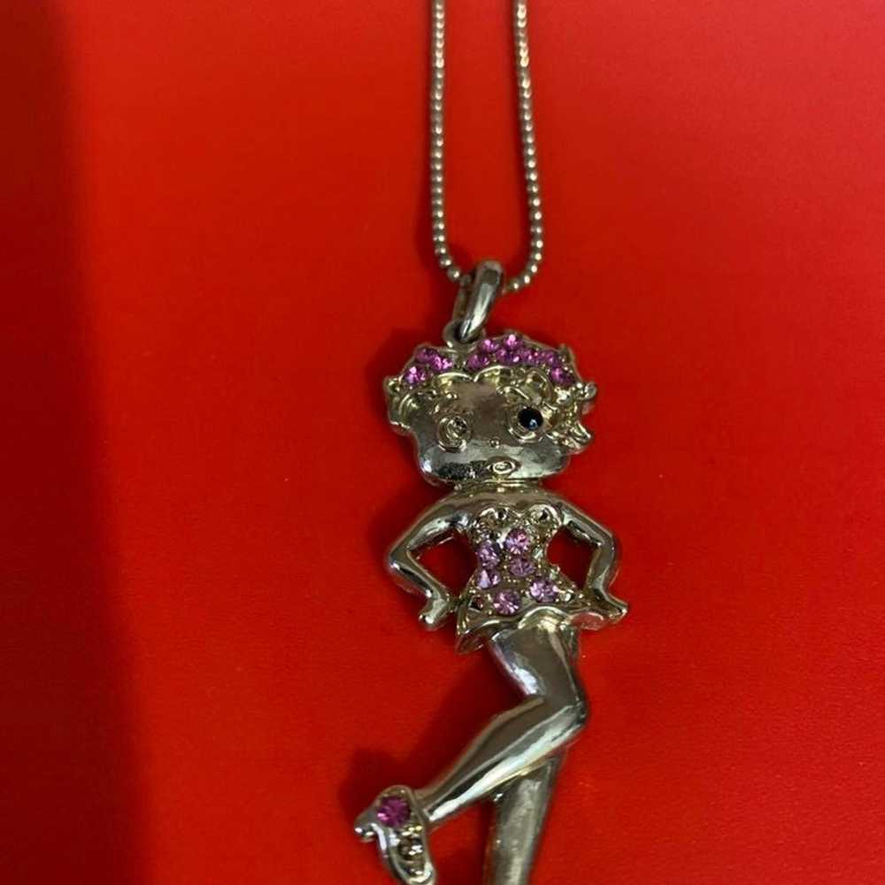 Necklace Betty Boop vintage 90,s  18" - image 2