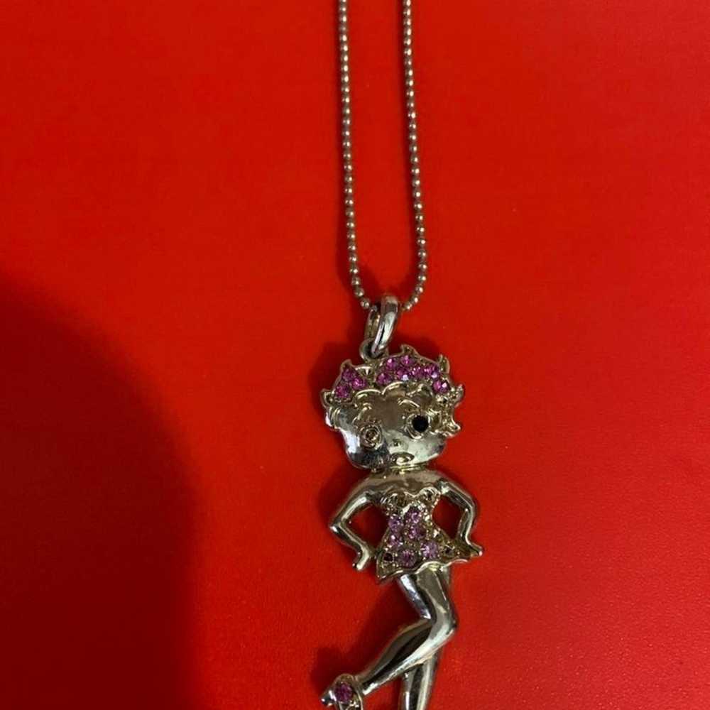 Necklace Betty Boop vintage 90,s  18" - image 4