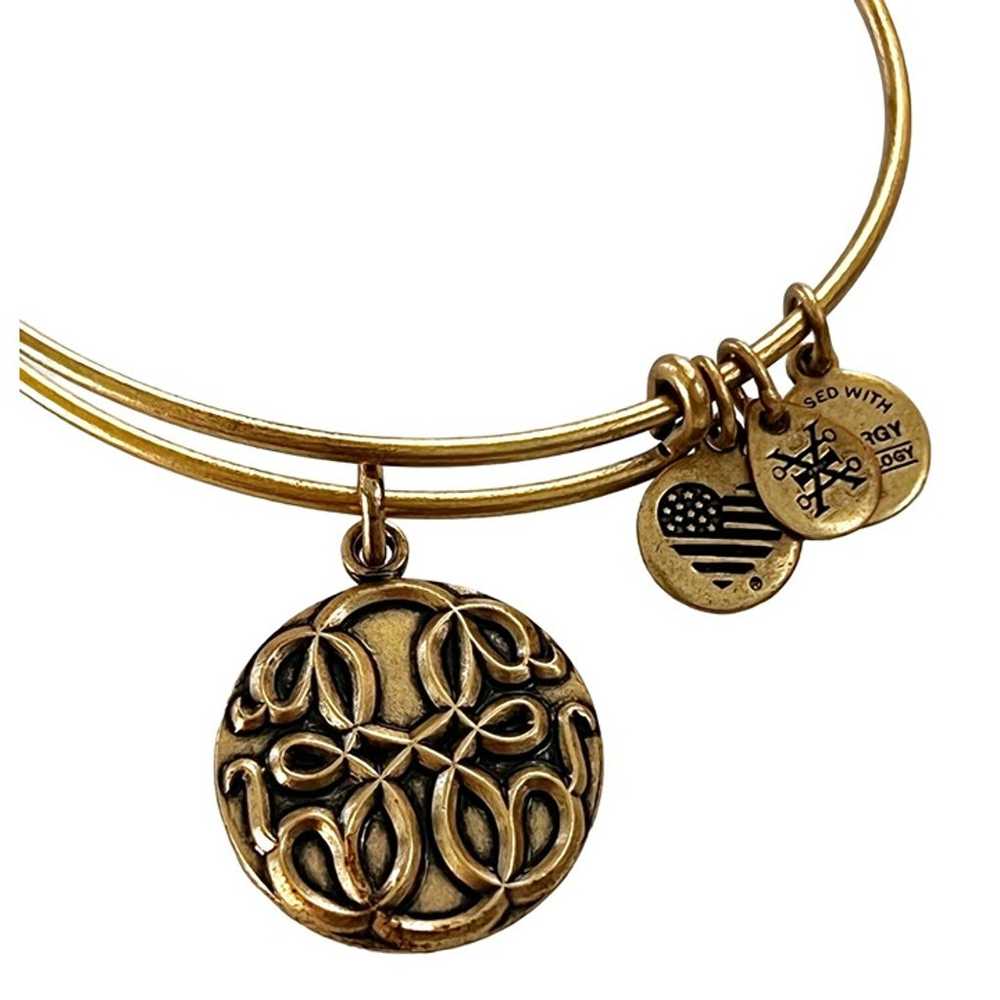 Vintage Alex & Ani Path of Life Embossed Charm Ba… - image 2