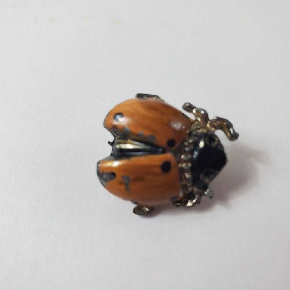 Vintage Lot of 3 Lady Bug Brooch Pins - image 3