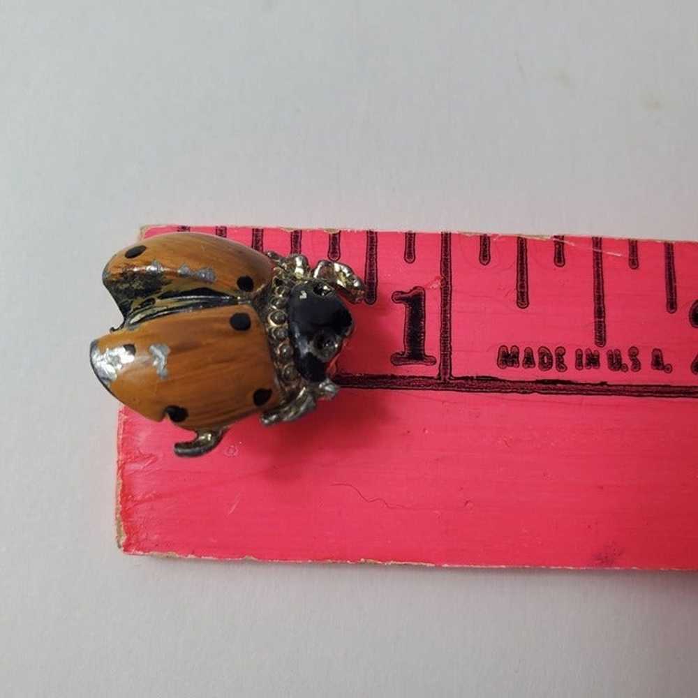 Vintage Lot of 3 Lady Bug Brooch Pins - image 4
