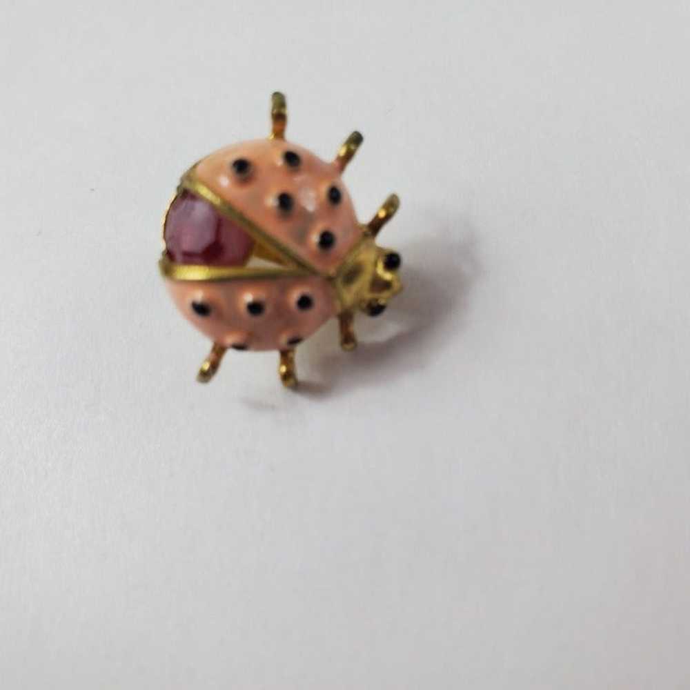 Vintage Lot of 3 Lady Bug Brooch Pins - image 6