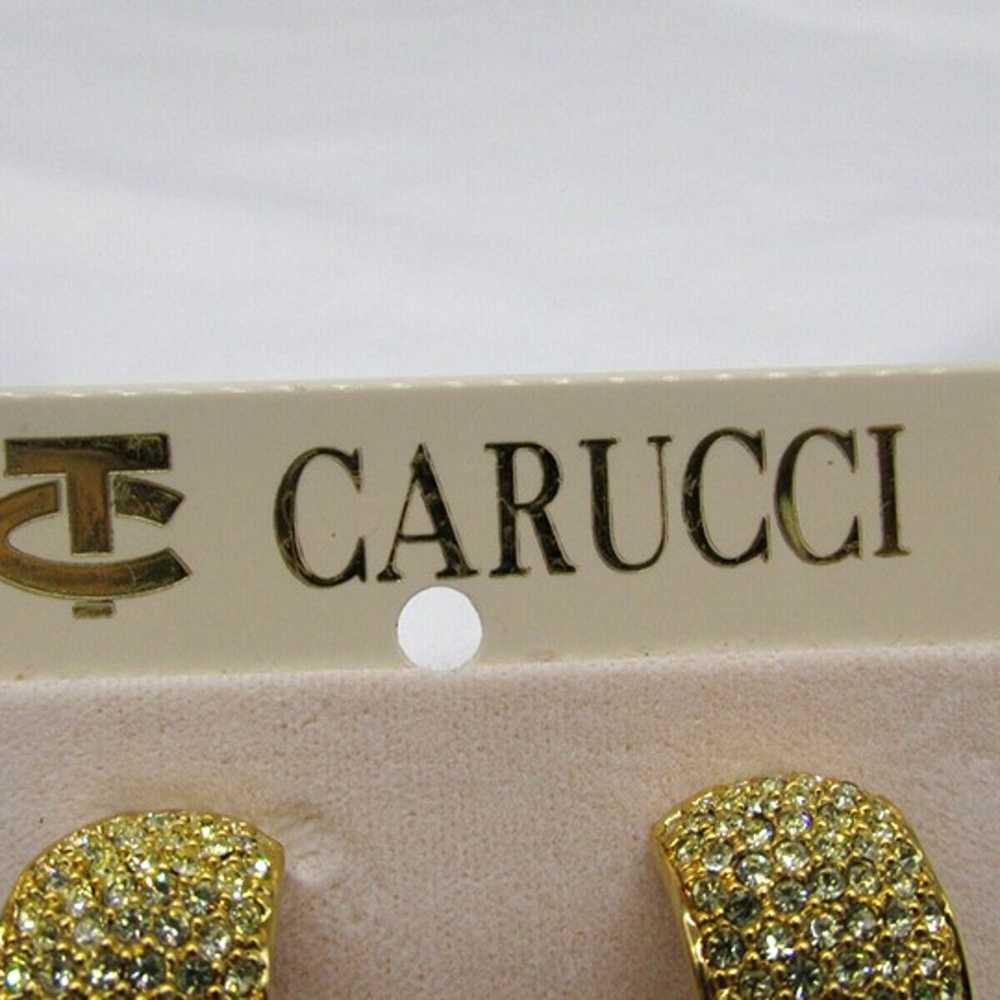 Stunning Carucci Gold Toned Clear Rhinestone Clip… - image 2