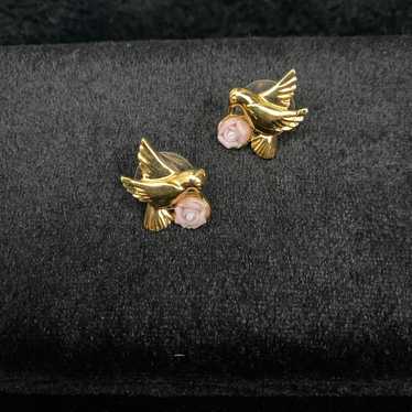 Vintage 1980s Avon hummingbird earrings - image 1