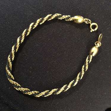 Vintage 1990s Trifari Gold Tone Twisted Bracelet - image 1