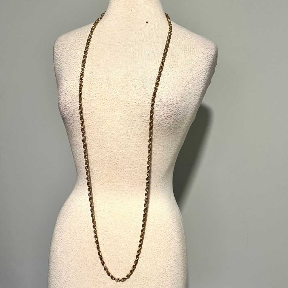 Vintage Monet Gold Toned Long Layering Necklace J… - image 2