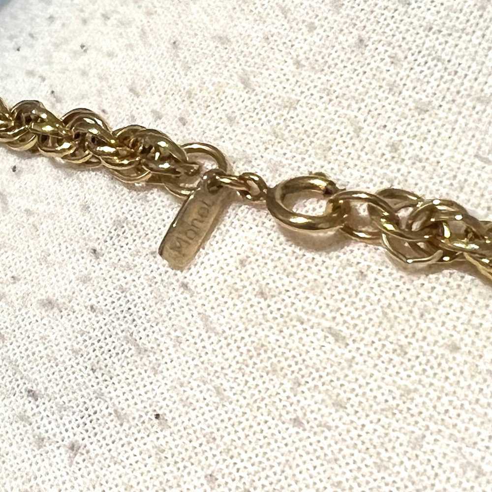 Vintage Monet Gold Toned Long Layering Necklace J… - image 4