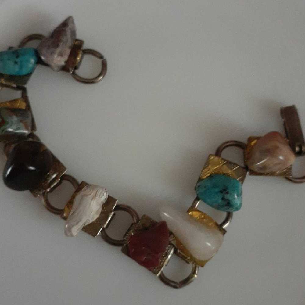 Vintage multi genuine gemstone Bracelet - image 3
