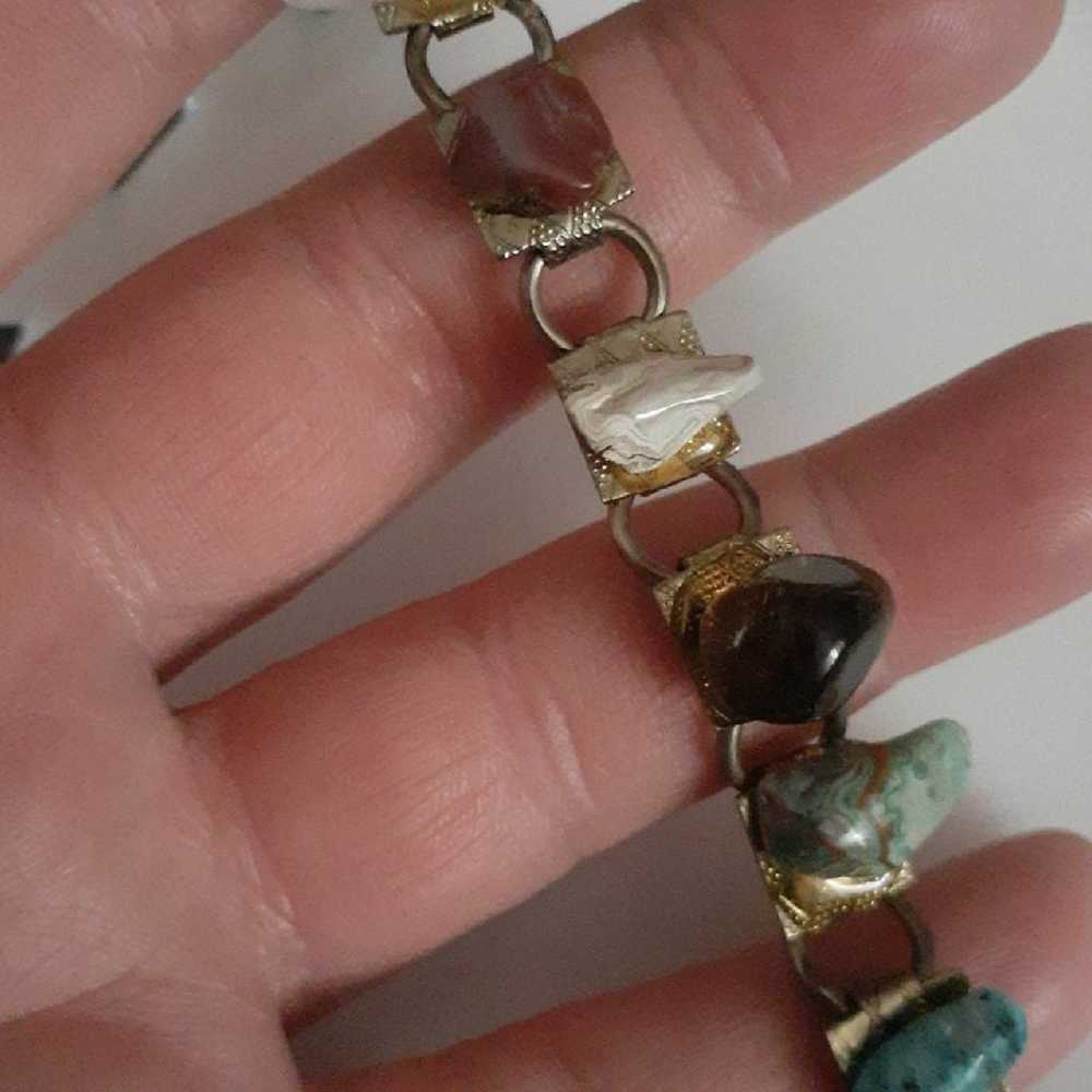 Vintage multi genuine gemstone Bracelet - image 4