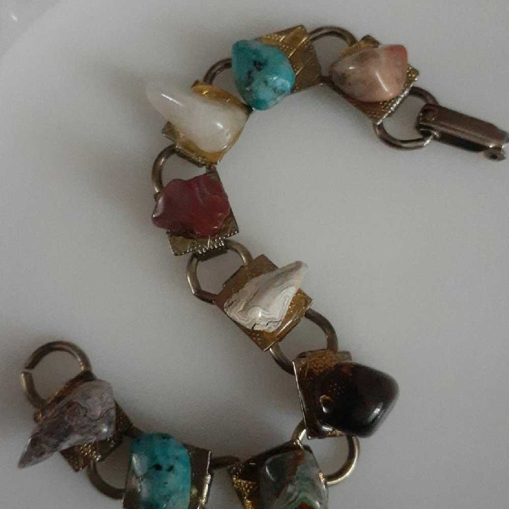 Vintage multi genuine gemstone Bracelet - image 6