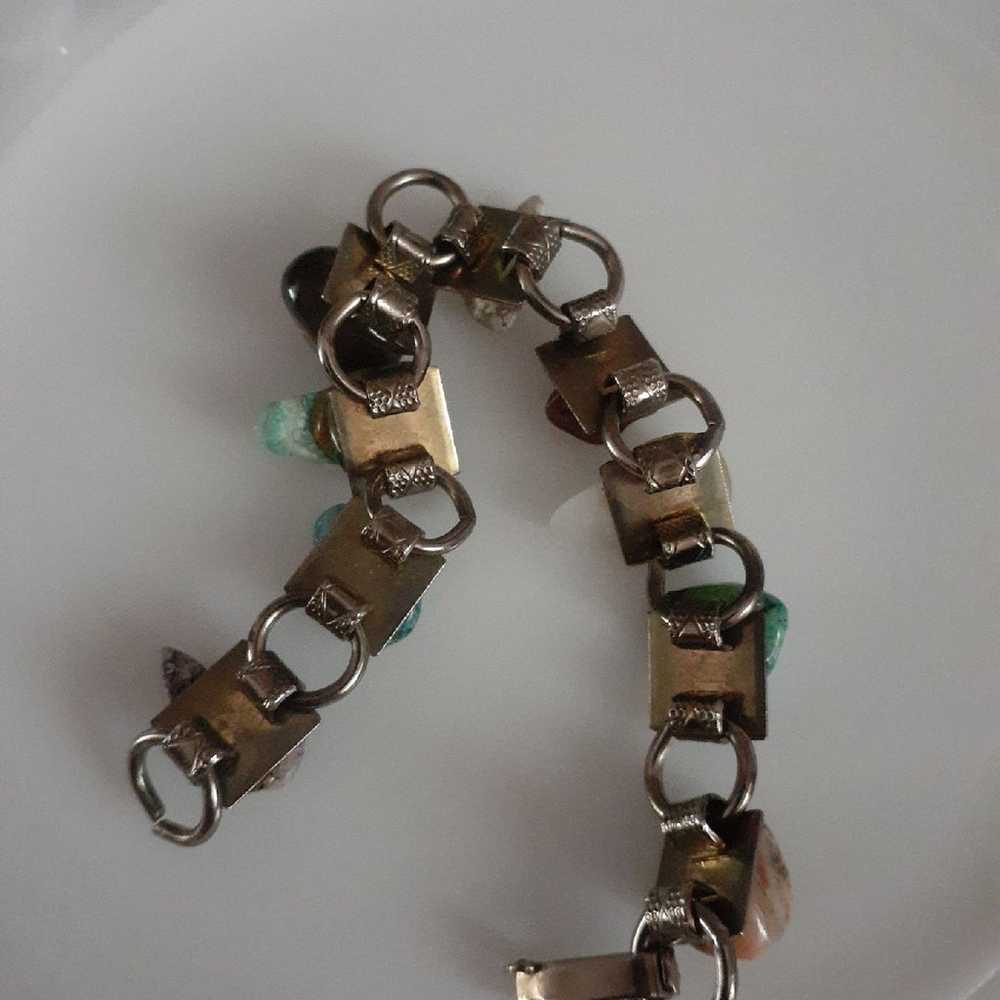 Vintage multi genuine gemstone Bracelet - image 7