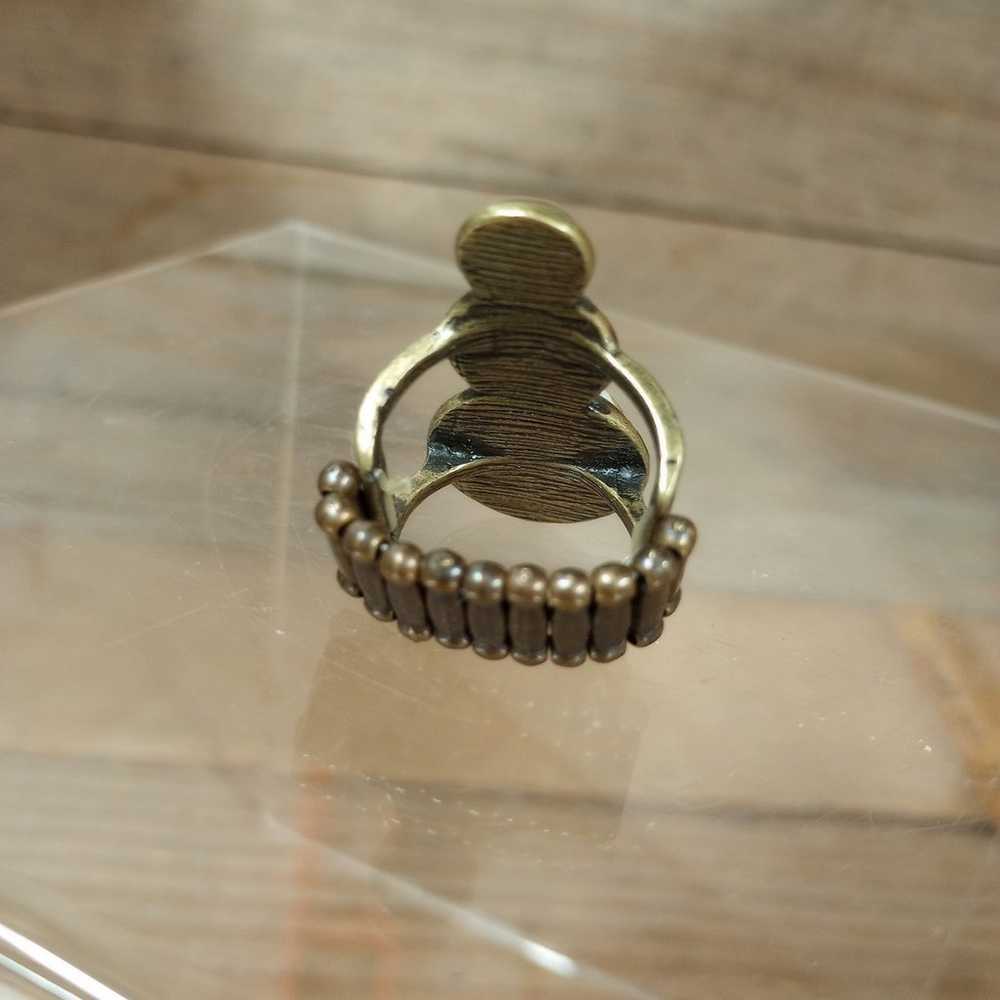 Vintage Gold Tone Flex Ring - image 3