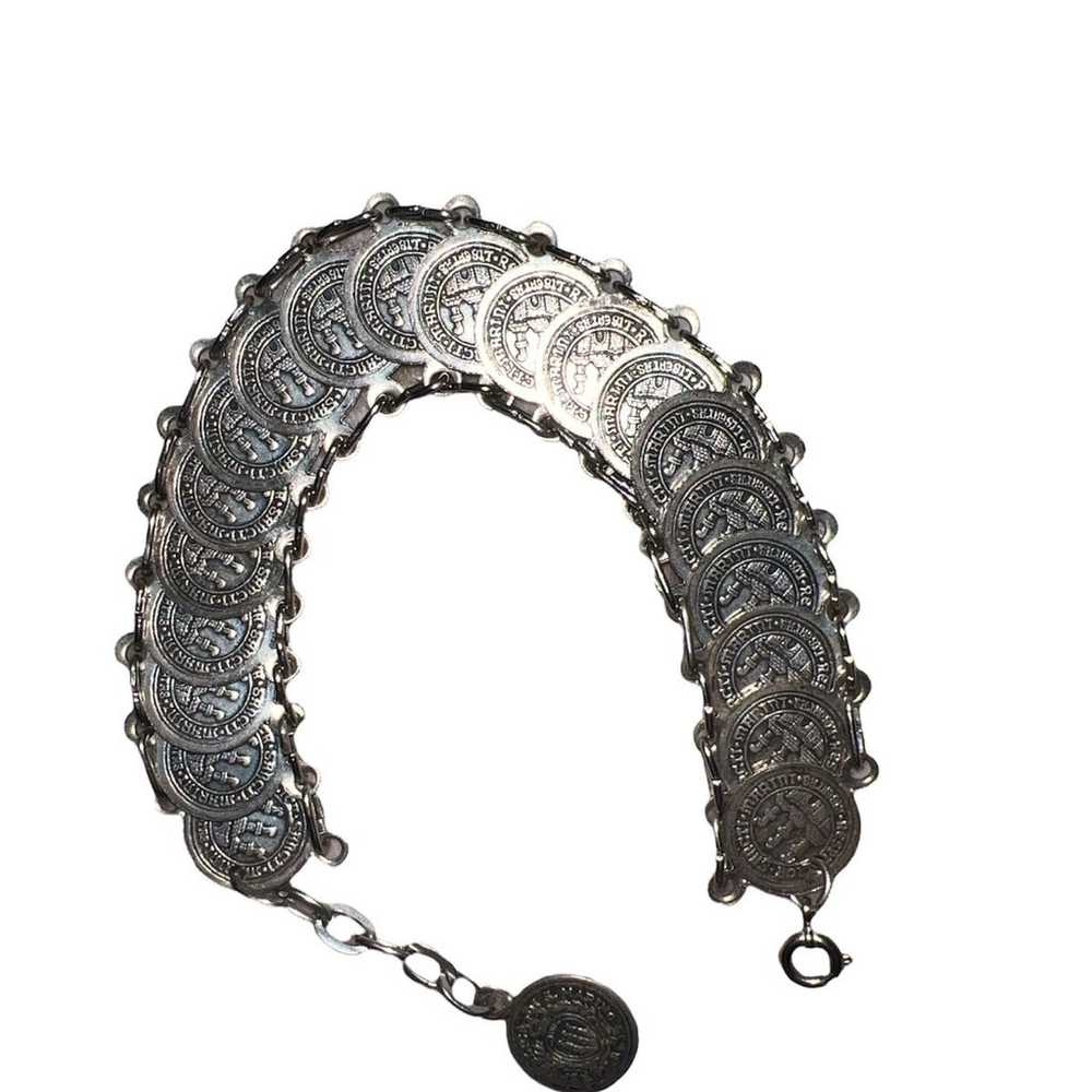 Vintage Silver  Italian coin bracelet - image 1