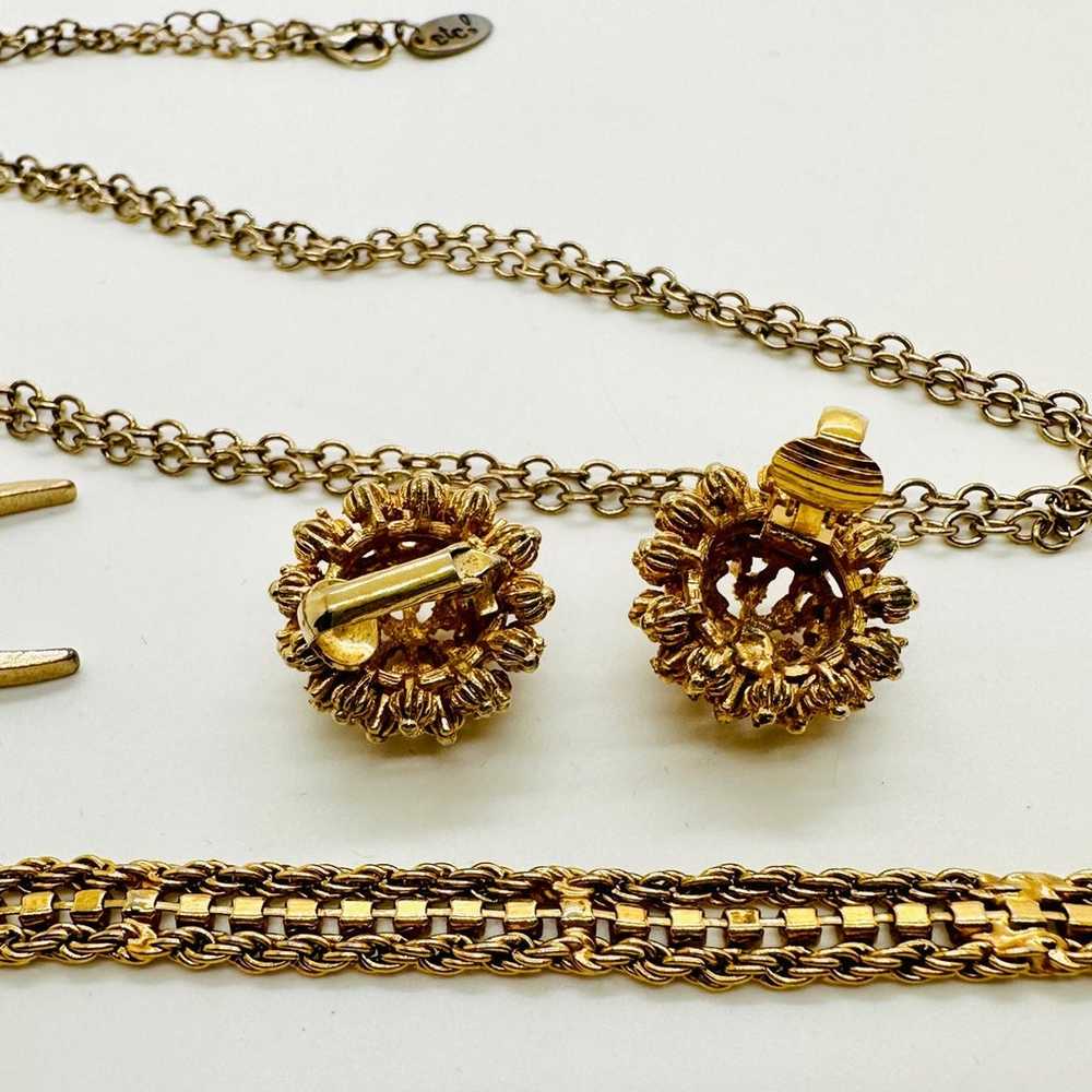 Vintage Rhinestone Bracelet & Bird Necklace lot - image 6