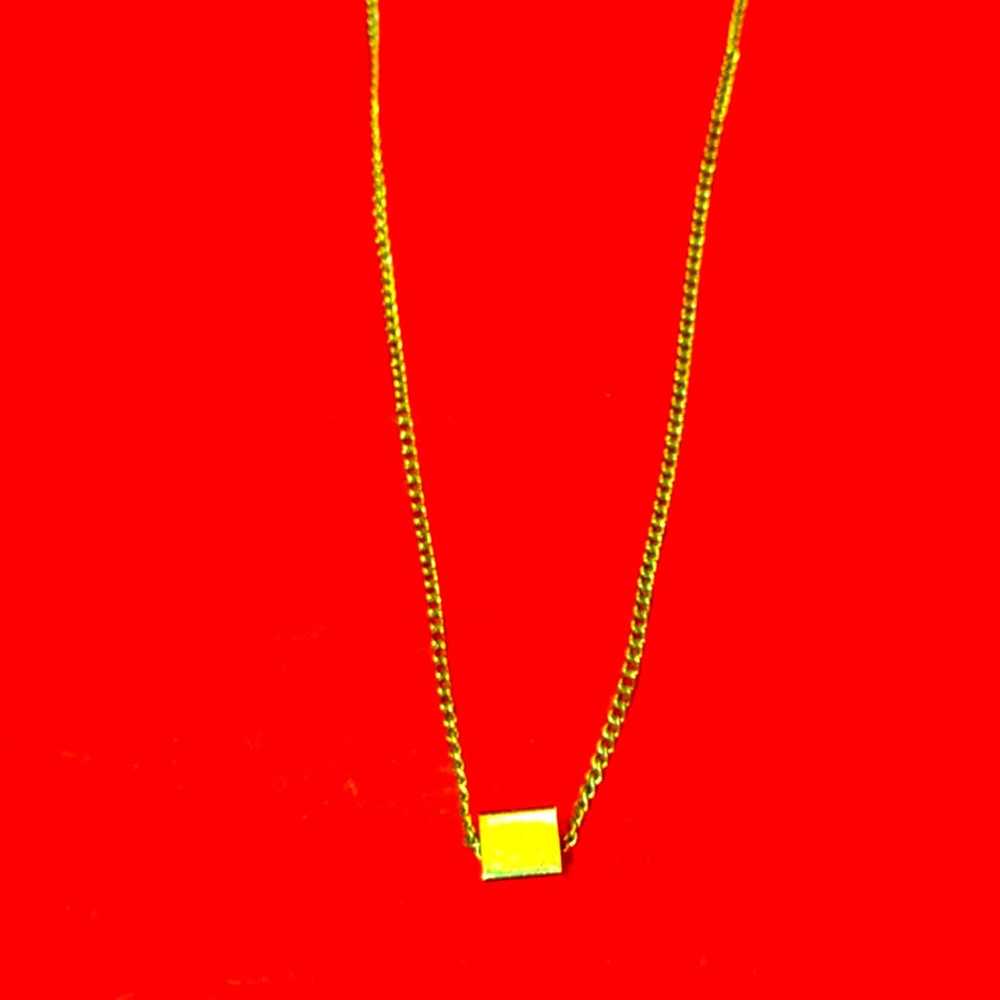 Vintage Avon gold box Necklace - image 1