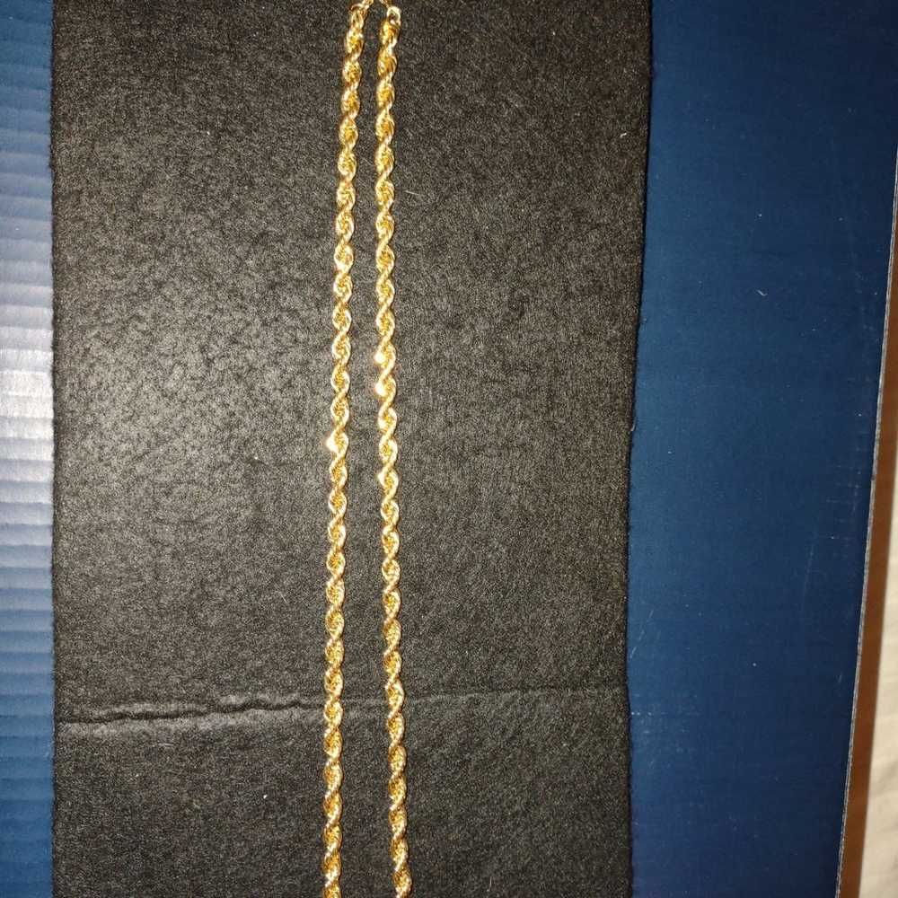 Vintage Napier Gold Tone Rope Chain - image 1