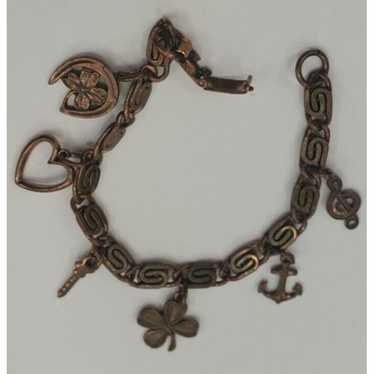 Copper Lucky Charms Vintage Bracelet 6.5" long Hor