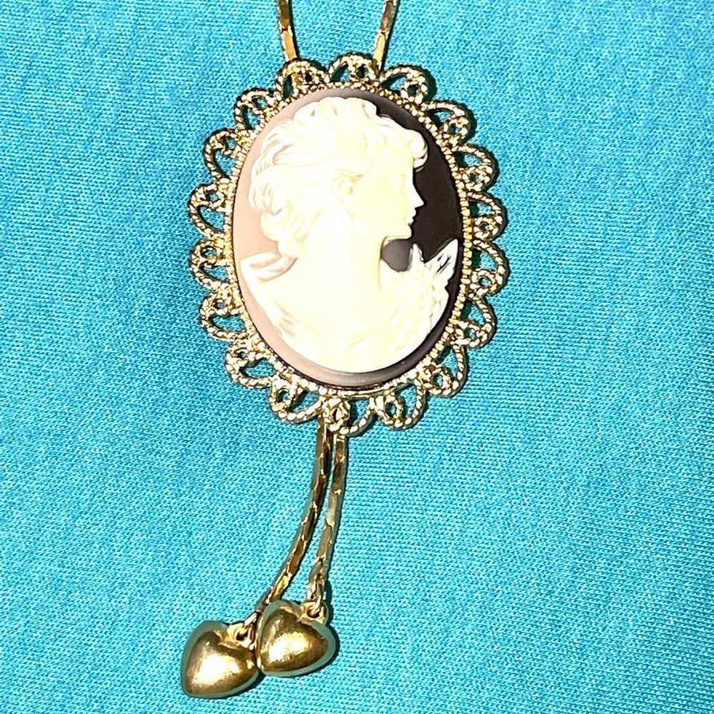 Vintage Cameo Lanyard Necklace - image 2