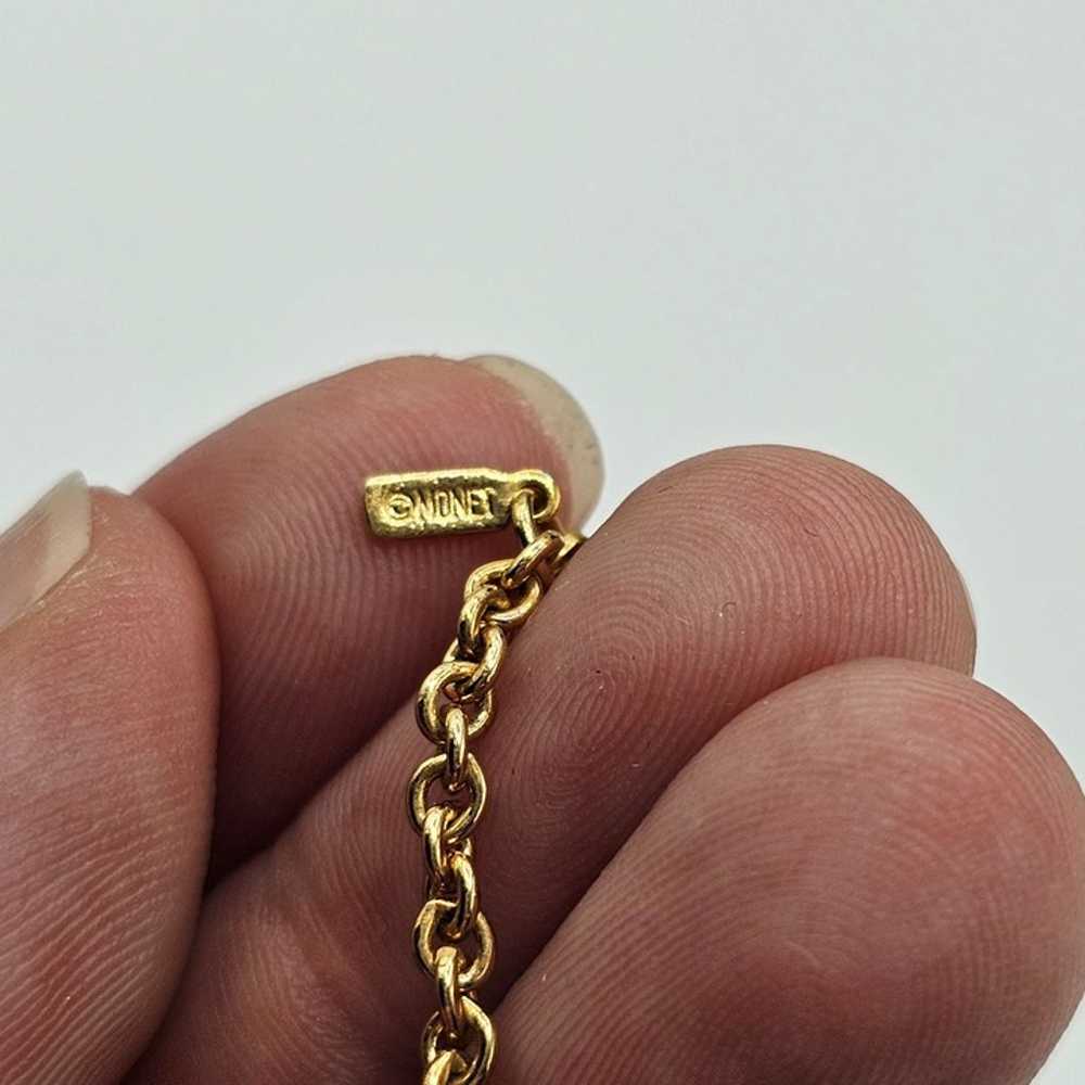 Monet Vintage Gold-tone Chain with a Rhinestone R… - image 6