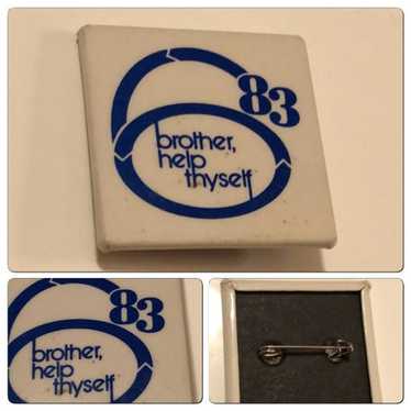 Vtg 83 Brother Help Thyself GLBTQ Pin