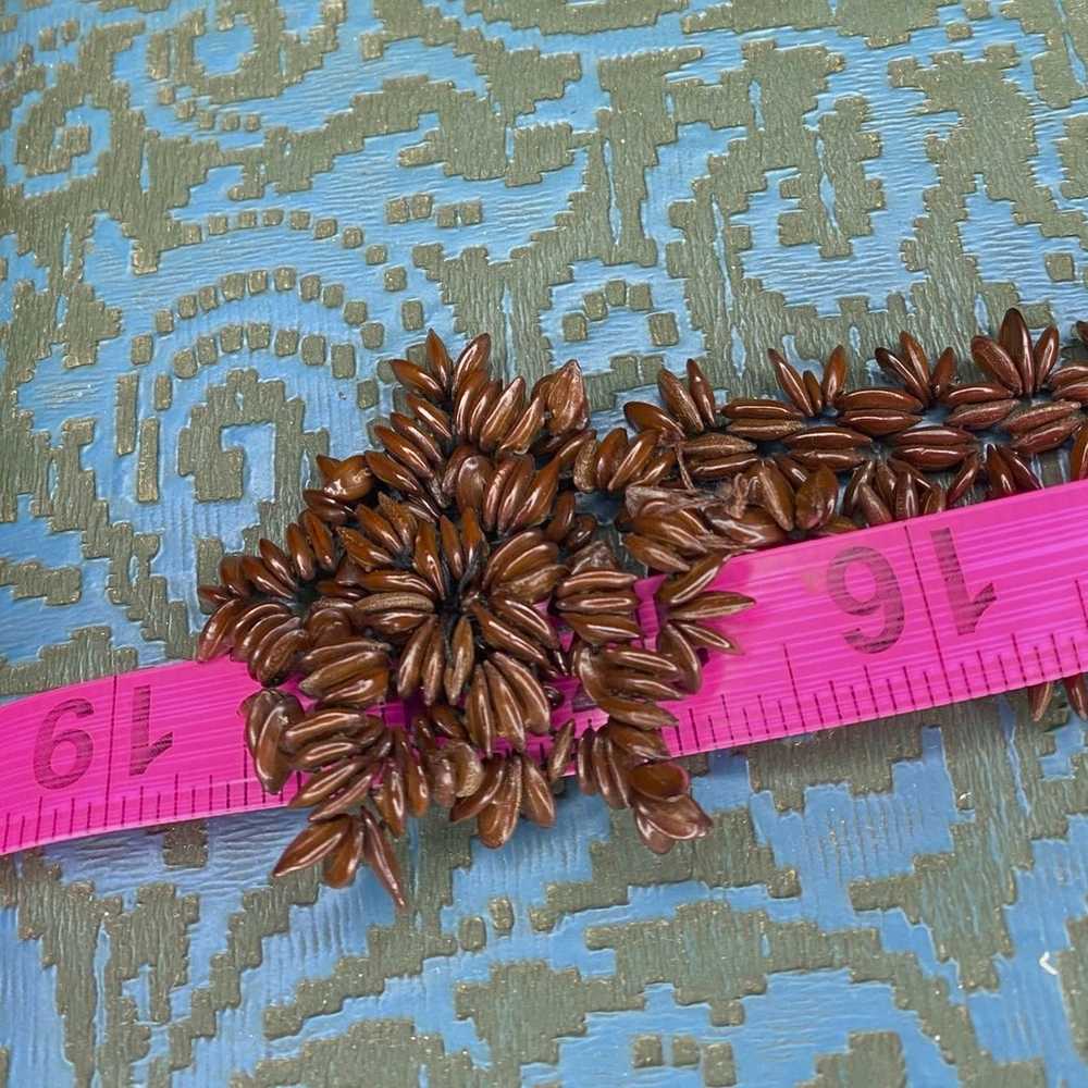 Apple Seed Necklace Koa Hawaiian Vintage Long Bea… - image 9