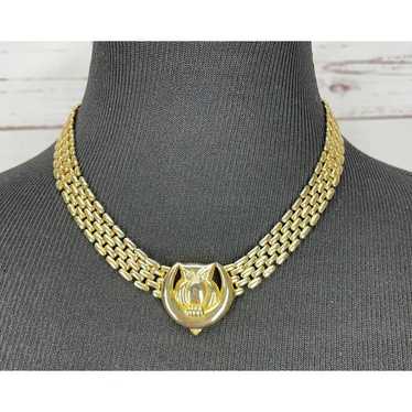Women 's Vintage Goldtone Interlace Chain Collar … - image 1