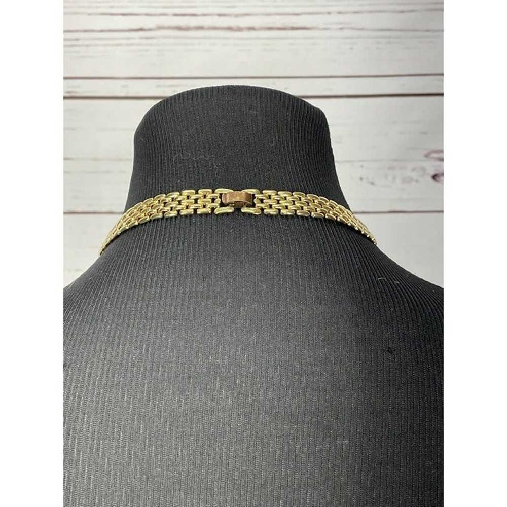 Women 's Vintage Goldtone Interlace Chain Collar … - image 2