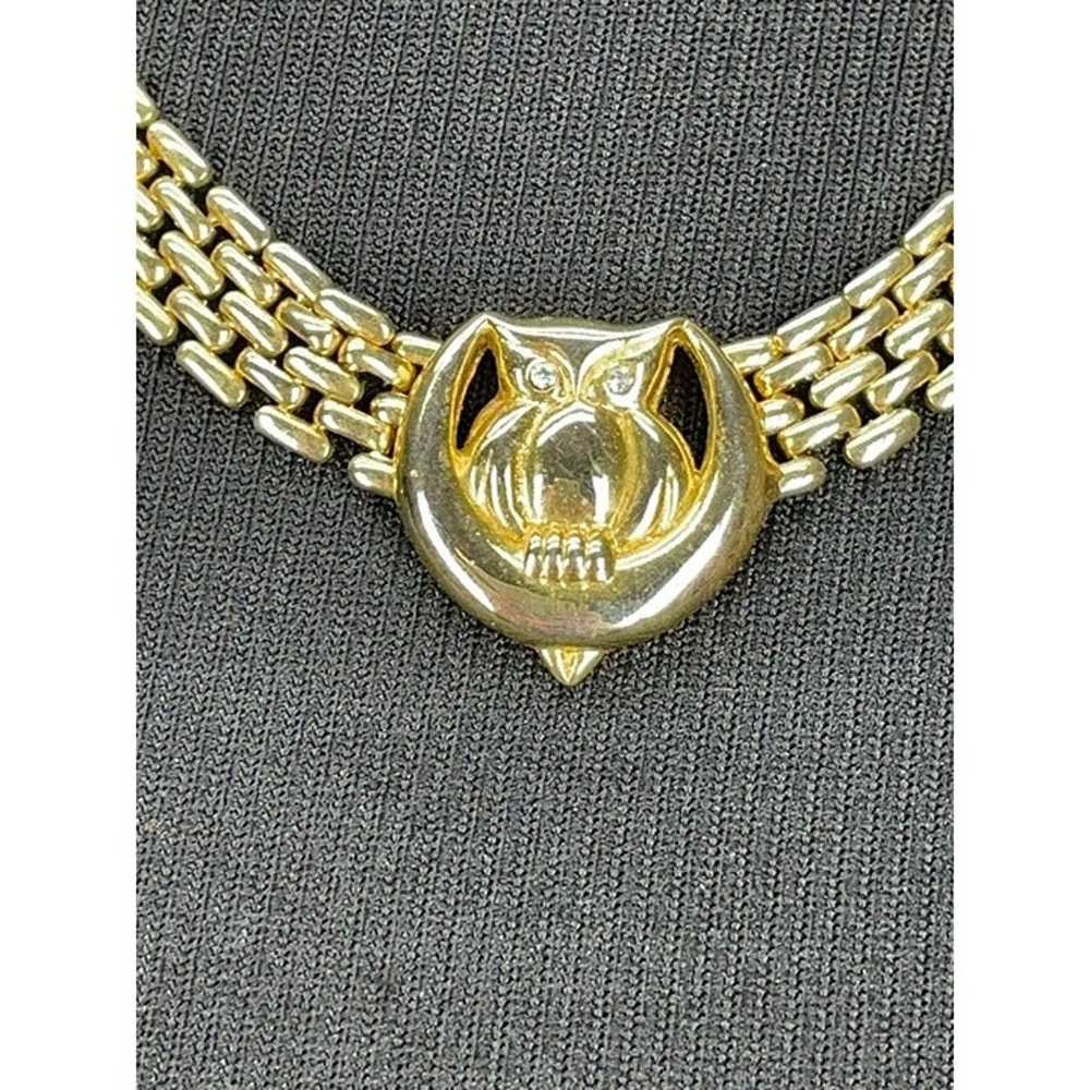 Women 's Vintage Goldtone Interlace Chain Collar … - image 3