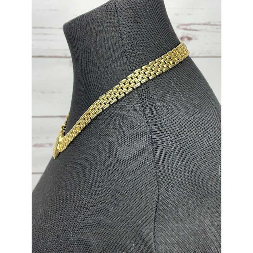 Women 's Vintage Goldtone Interlace Chain Collar … - image 4