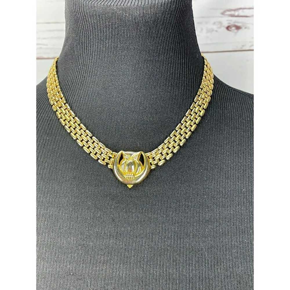 Women 's Vintage Goldtone Interlace Chain Collar … - image 6