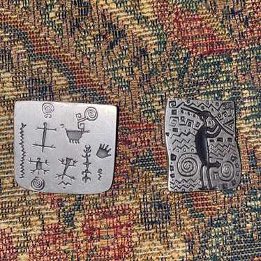 Vintage Urban Fetishes Petroglyph Pewter pins - image 1