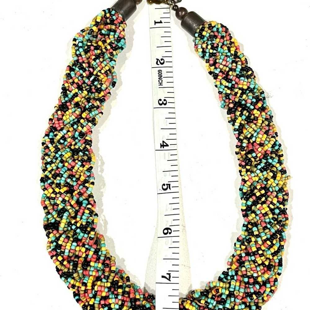 RARE, Vintage, African,Tribal Beaded Collar Bib N… - image 4