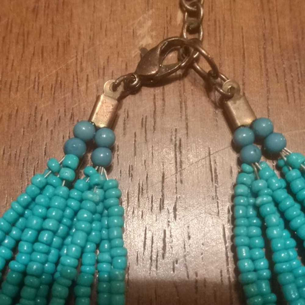 Vintage Beaded Turquoise Necklace - image 6