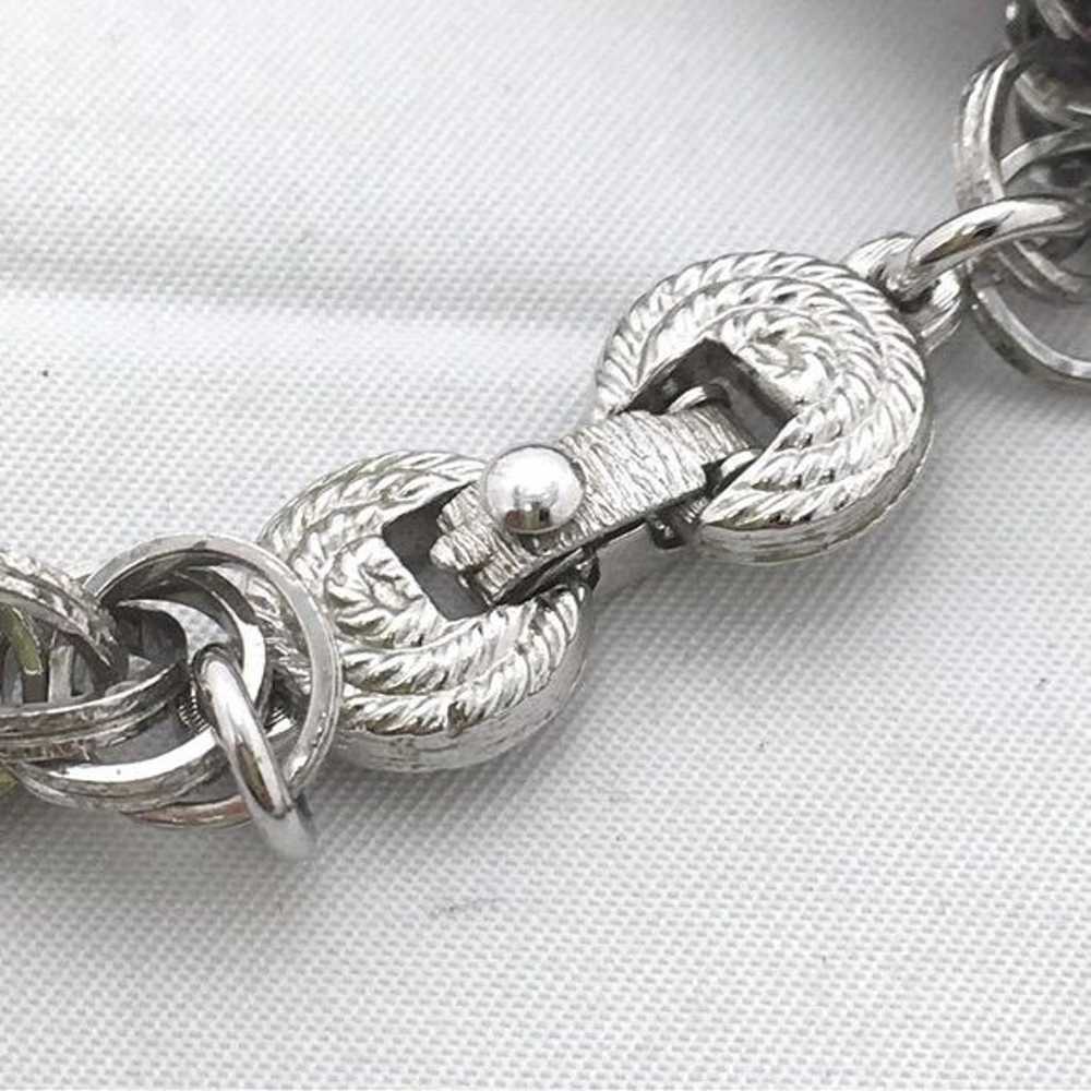 Vintage Monet Silver Rope Chain Necklace - image 5