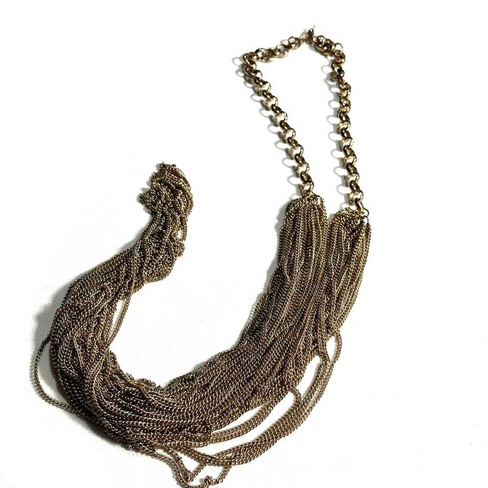 Vintage Long Multi Chain Necklace Oodles of Layer… - image 4