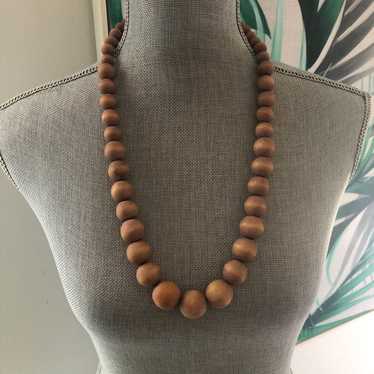 Wooden bead necklace - image 1