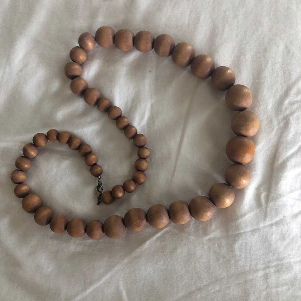 Wooden bead necklace - image 2