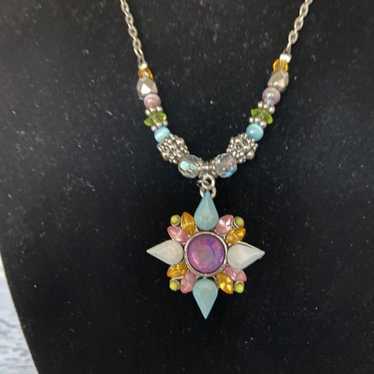 Vintage Multi-gem Designer Necklace