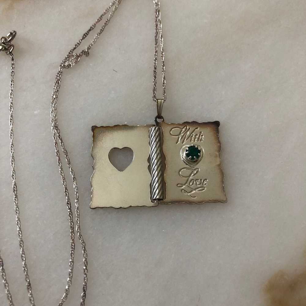 Vintage Love Card Necklace - image 3