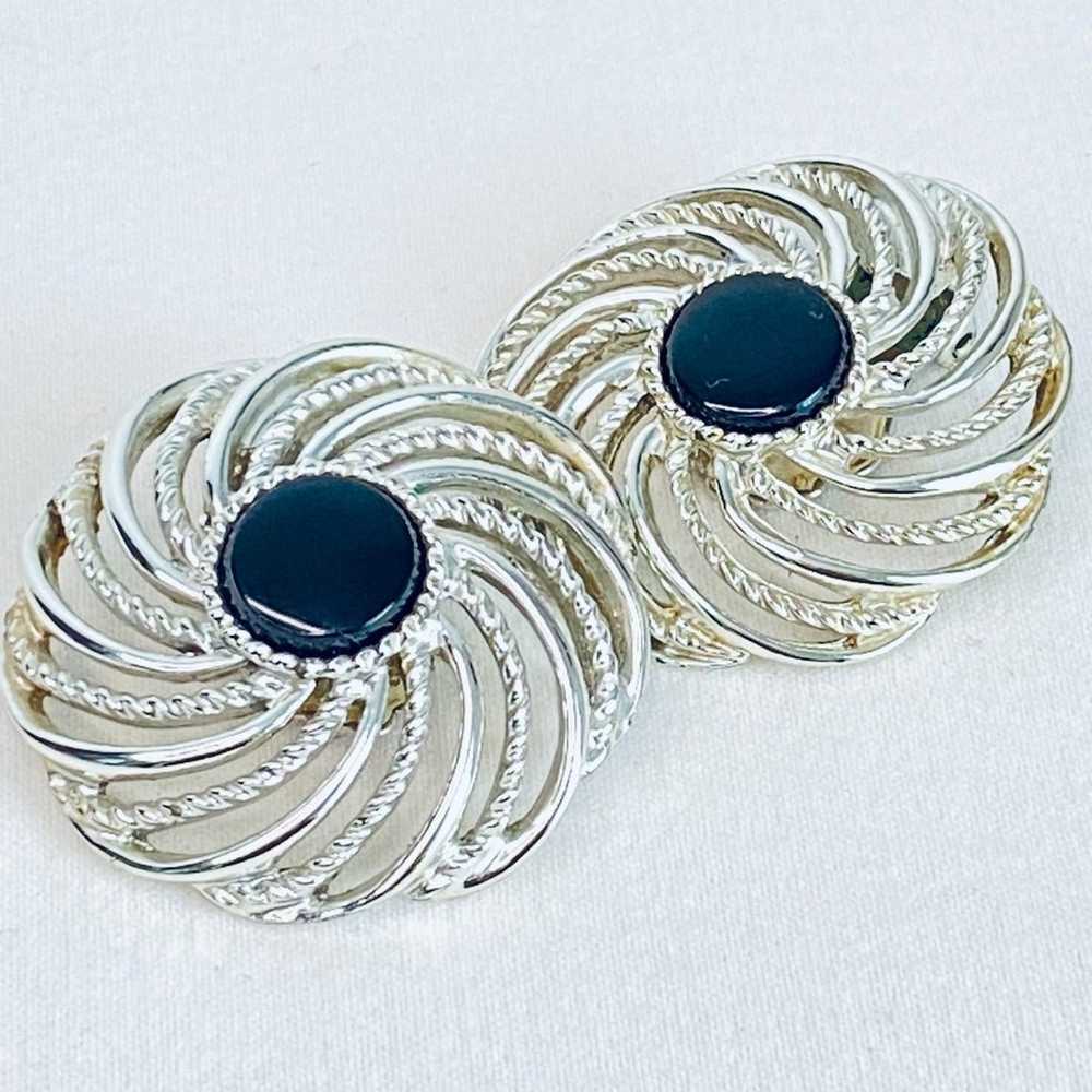 Sarah Coventry 1966 Silver Tone Swirl Brooch And … - image 6