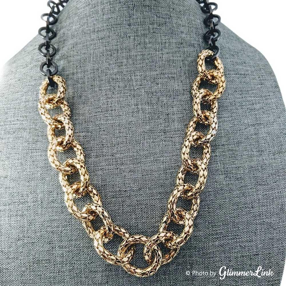 Vintage R.J Graziano Two Tone Links Necklace - image 3