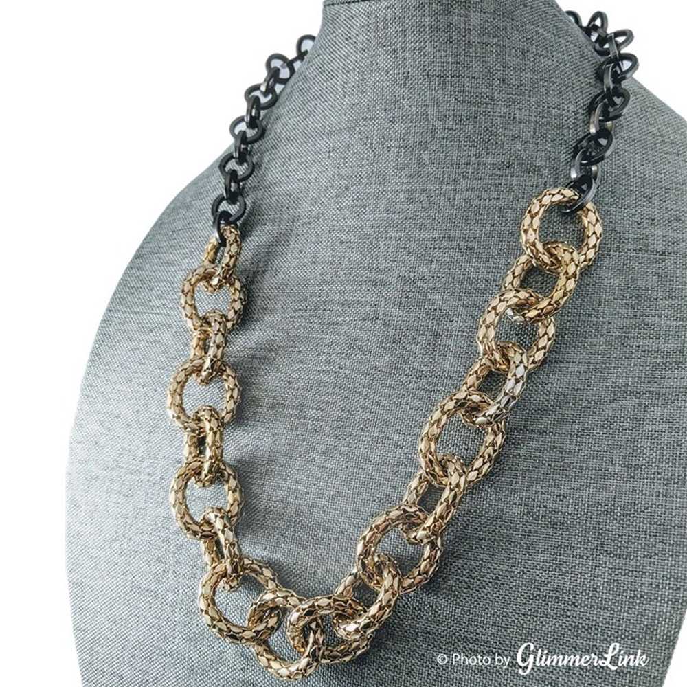 Vintage R.J Graziano Two Tone Links Necklace - image 4
