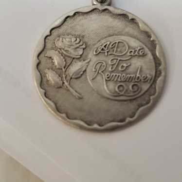 Vintage medallion 'A Date to Remember ', 925strlng