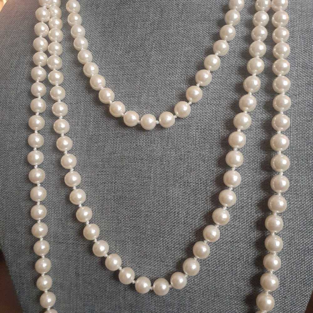 Vintage Faux pearl individually hand knotted open… - image 2