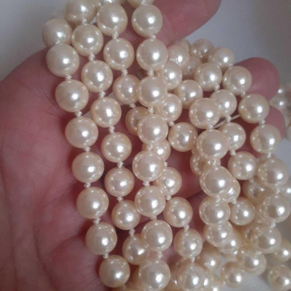Vintage Faux pearl individually hand knotted open… - image 8