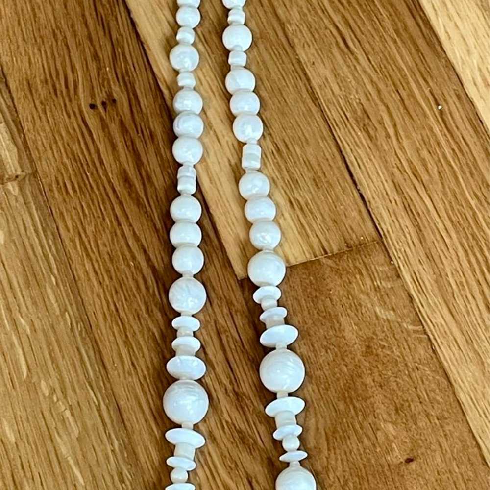 Grandma Jewelry- Beaded Womens Necklace Off-White… - image 1